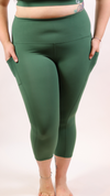 EssentialPlus Crop Leggings - Emerald