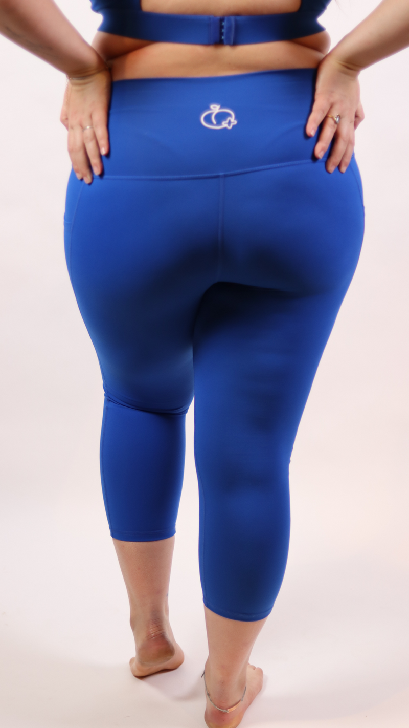 EssentialPlus Crop Leggings - Sapphire