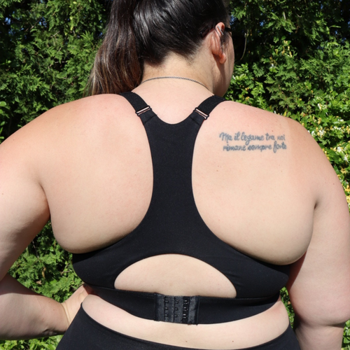 Sweets Racerback Sports Bra - Black Licorice