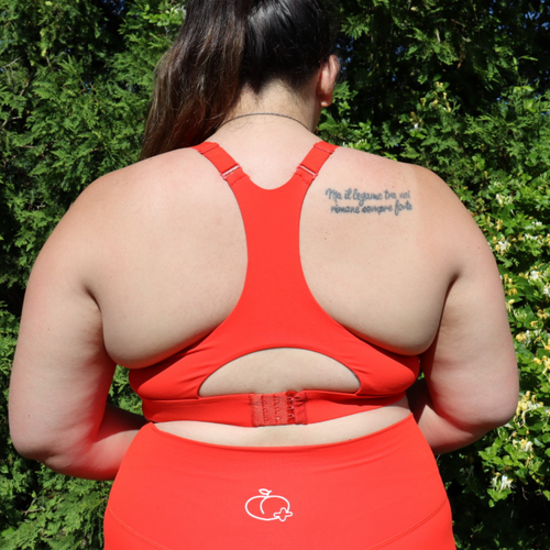 Sweets Racerback Sports Bra - Red Hots