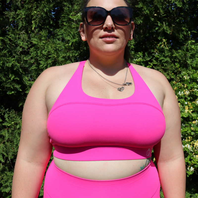 Sweets Racerback Sports Bra - Bubblegum